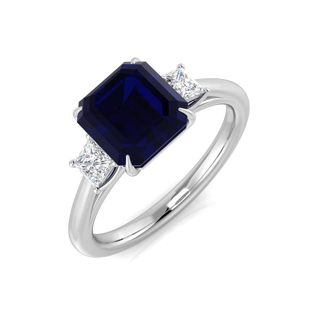 SR2296 — Ring - 9 KT White Gold