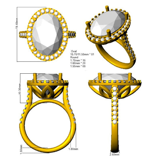 SR2331 — Ring - 9k Yellow Gold detail