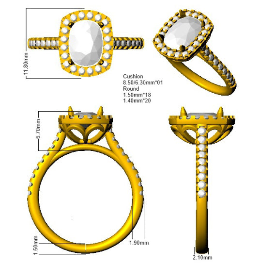 SR2335 — Ring - 9k Yellow Gold detail