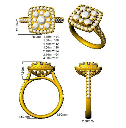 SR235 — Ring - 9k Yellow Gold detail