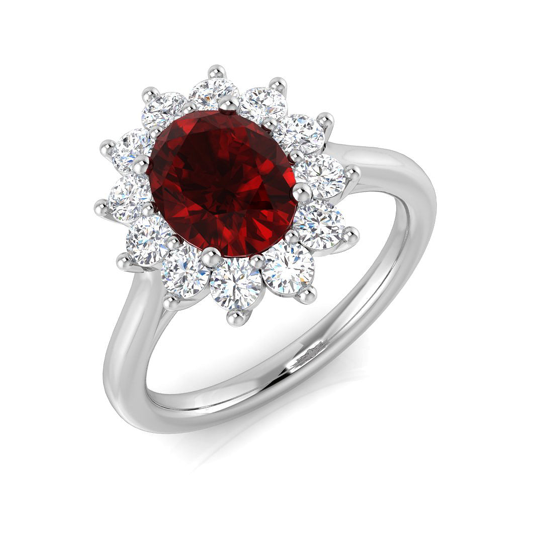 SR2477 — Ring - 9 KT White Gold