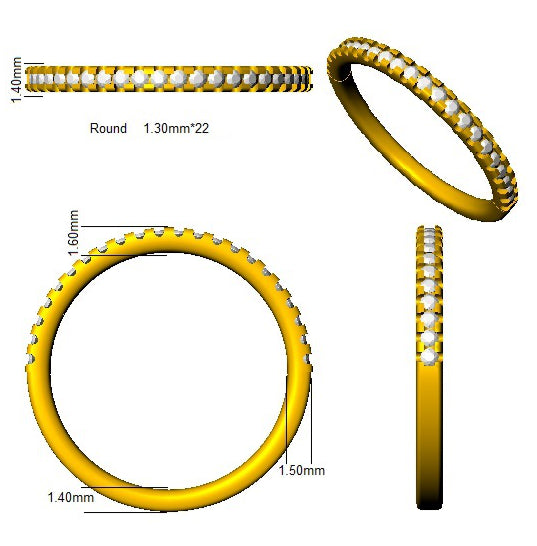 SR2605 — Ring - 9k Yellow Gold detail
