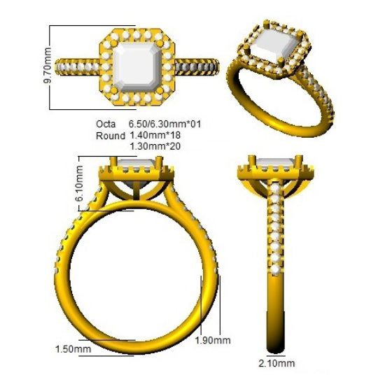 SR275 — Ring - 9k Yellow Gold detail