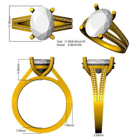 SR2780 — Ring - 9k Yellow Gold detail