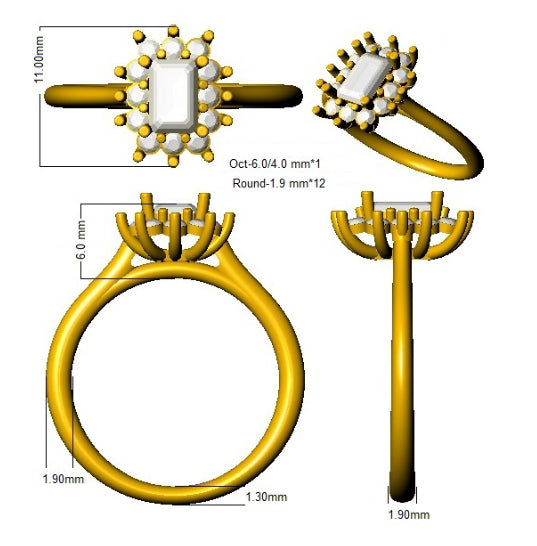 SR2787 — Ring - 9k Yellow Gold detail