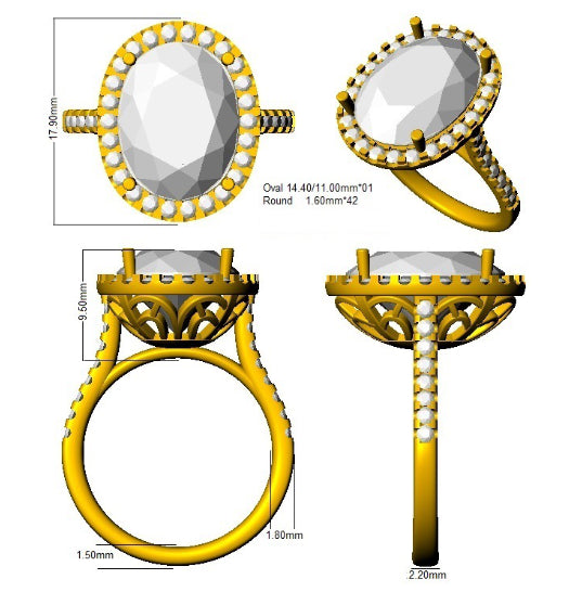 SR2792 — Ring - 9k Yellow Gold detail