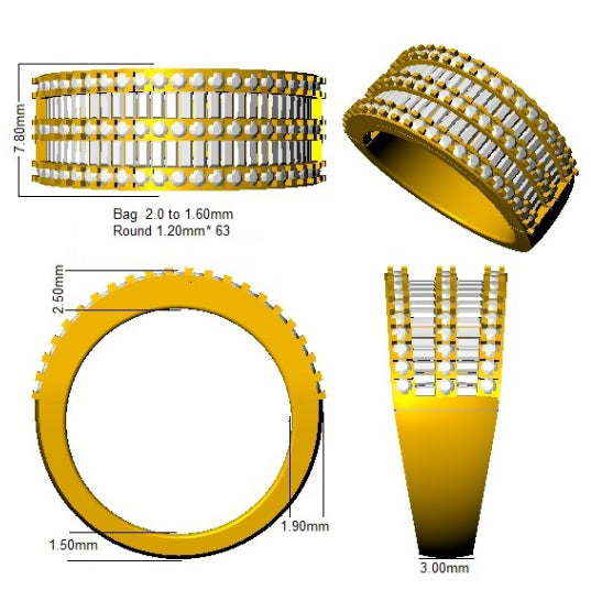 SR2833 — Ring - 9k Yellow Gold detail