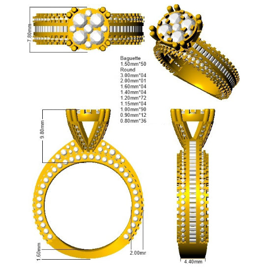 SR2853 — Ring - 9k Yellow Gold detail