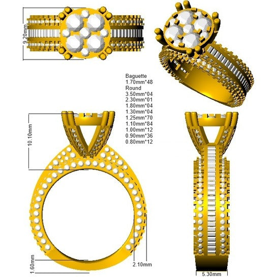 SR2854 — Ring - 9k Yellow Gold detail