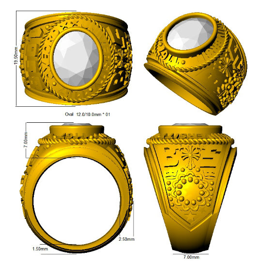 SR286 — Ring - 9k Yellow Gold detail