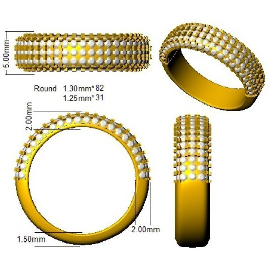 SR2864 — Ring - 9k Yellow Gold detail