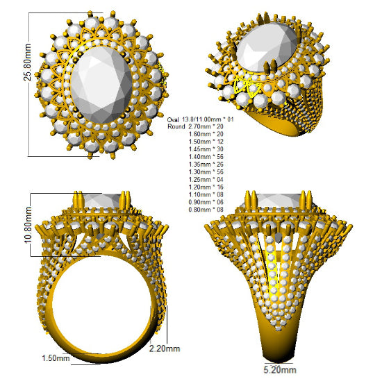 SR2868 — Ring - 9k Yellow Gold detail