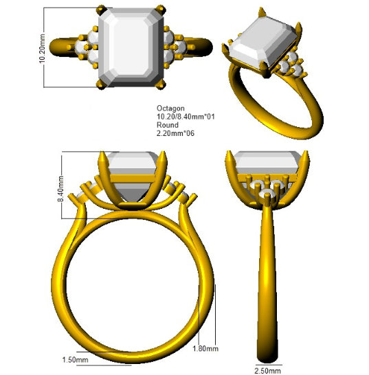 SR2878 — Ring - Platinum Plat detail