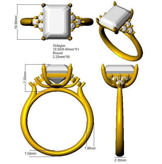 SR2879 — Ring - Platinum Plat detail