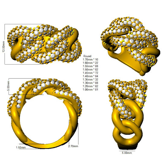 SR2885 — Ring - 9k Yellow Gold detail
