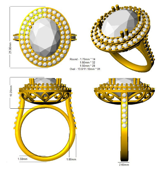 SR2893 — Ring - 9k Yellow Gold detail