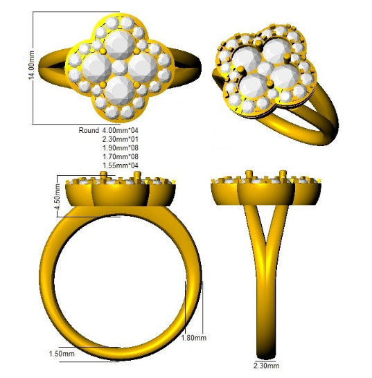 SR2904 — Ring - 950 Platinum detail