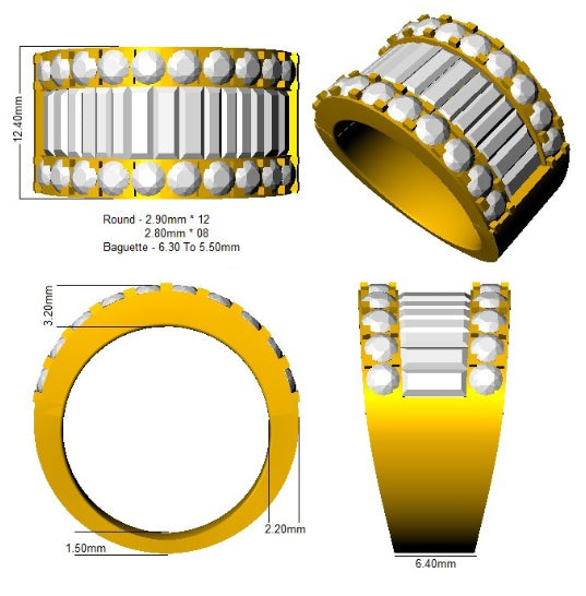SR2939 — Ring - 9k Yellow Gold detail