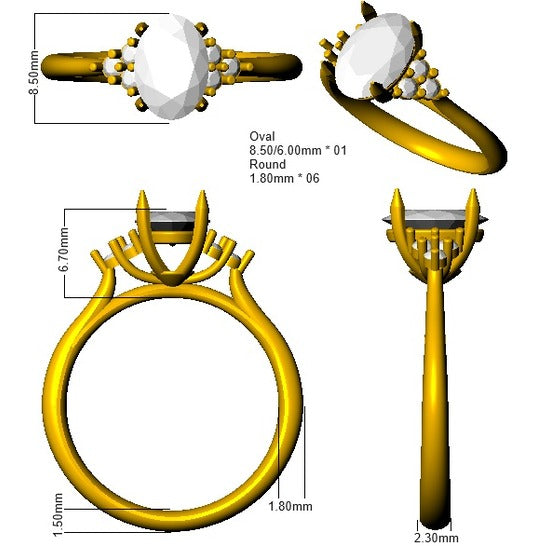 SR2964 — Ring - 9k Yellow Gold detail