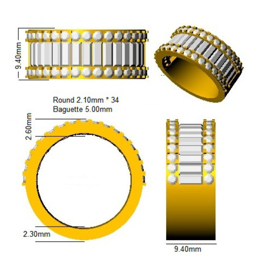 SR298 — Ring - 9k Yellow Gold detail