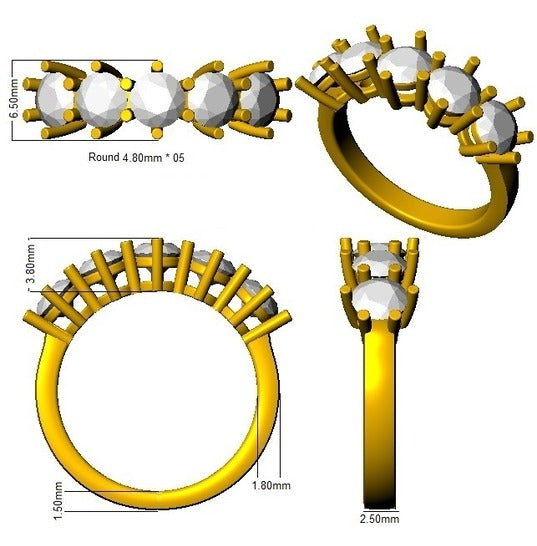 SR3034 — Ring - 9k Yellow Gold detail