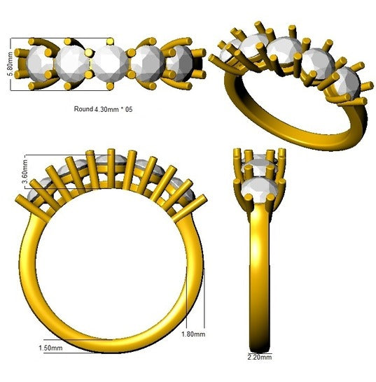 SR3035 — Ring - 9k Yellow Gold detail