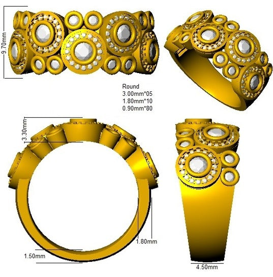 SR3043 — Ring - 9k Yellow Gold detail