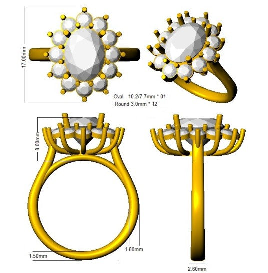 SR3125 — Ring - 18k Two Tone detail
