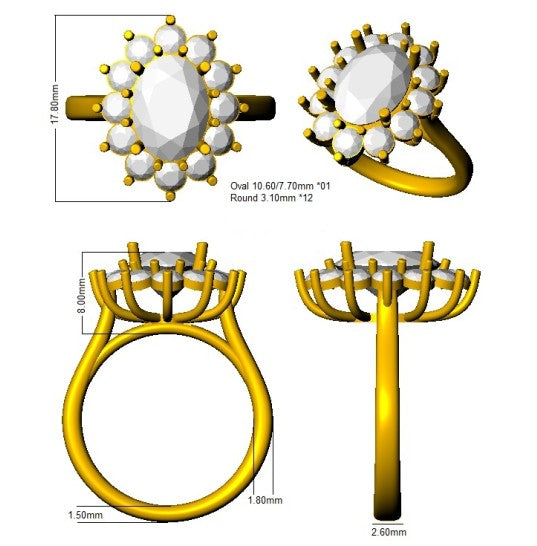 SR3126 — Ring - 9k Yellow Gold detail