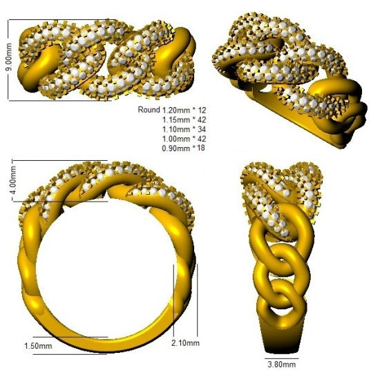 SR3148 — Ring - 9k Yellow Gold detail