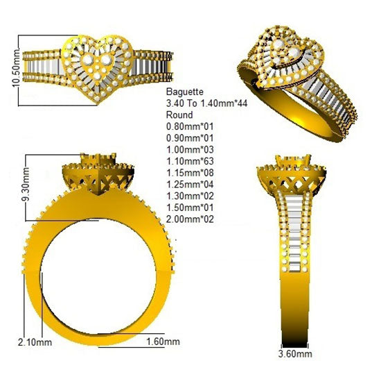 SR316 — Ring - 9k Yellow Gold detail