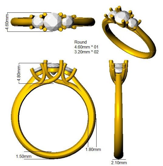 SR3177 — Ring - 18k Yellow Gold detail