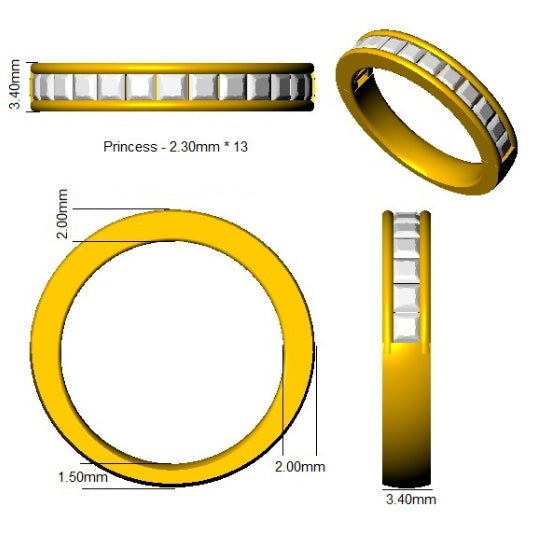 SR3180 — Ring - 9k Yellow Gold detail