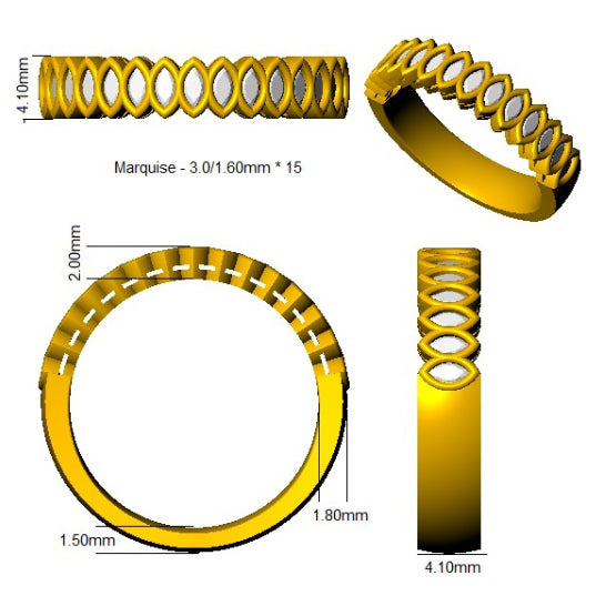 SR3182 — Ring - 9k Yellow Gold detail