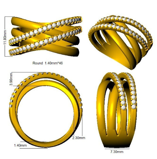 SR3214 — Ring - 9k Yellow Gold detail