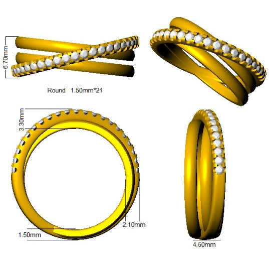 SR3216 — Ring - 9k Yellow Gold detail