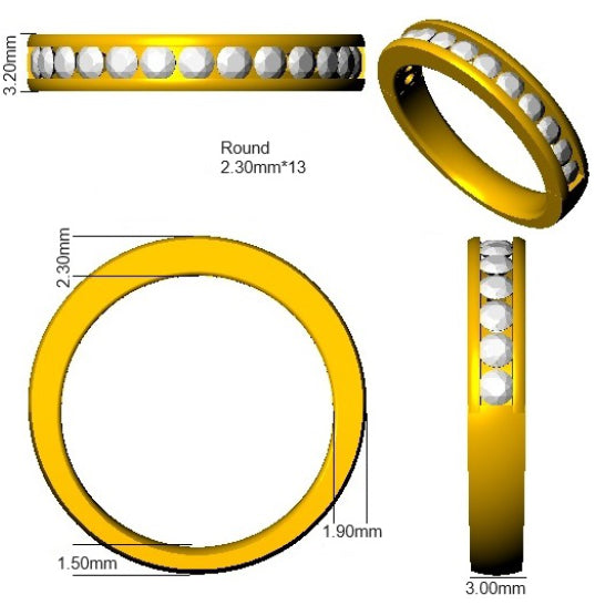 SR3223 — Ring - 9k Yellow Gold detail
