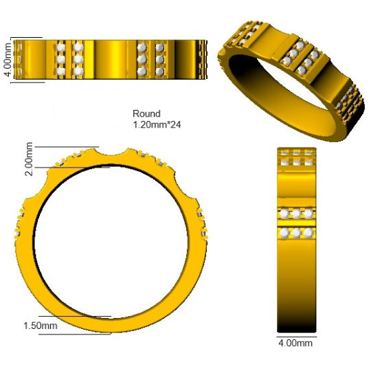 SR3243 — Ring - 9k Yellow Gold detail