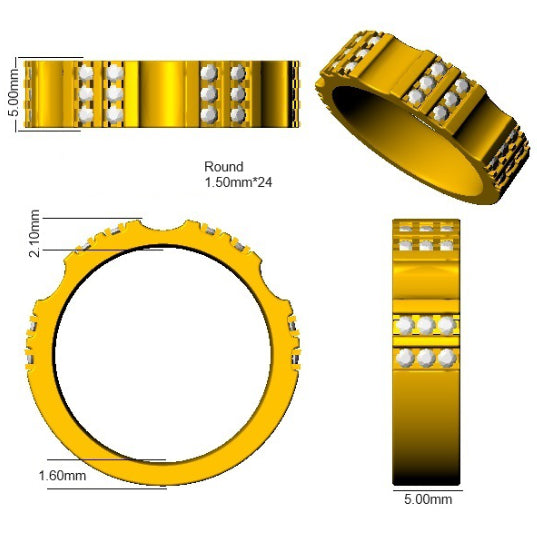 SR3244 — Ring - 9k Yellow Gold detail