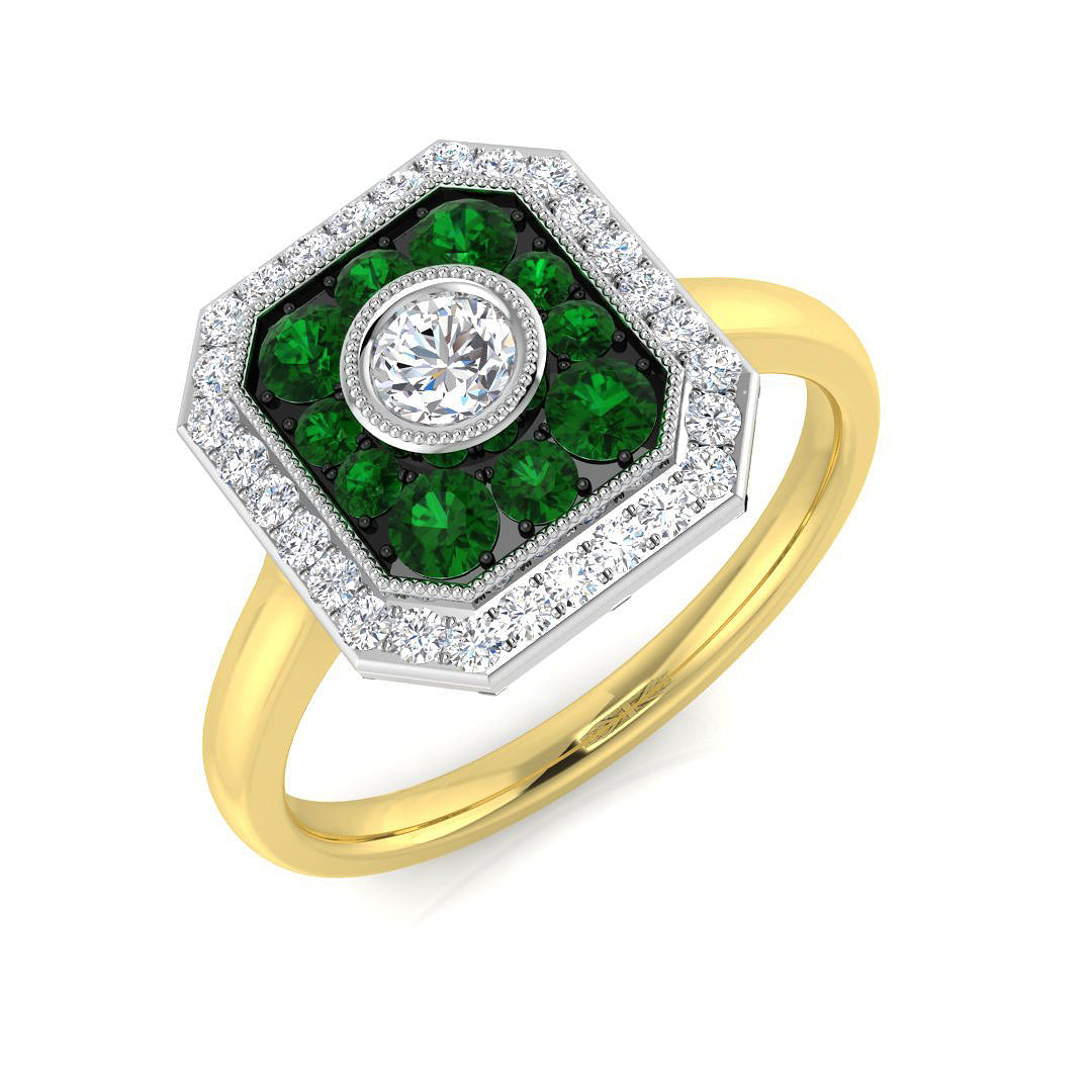 SR3246 — Ring - 18 KT Two Tone