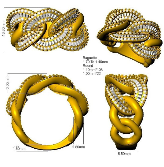 SR3252 — Ring - 9k Yellow Gold detail
