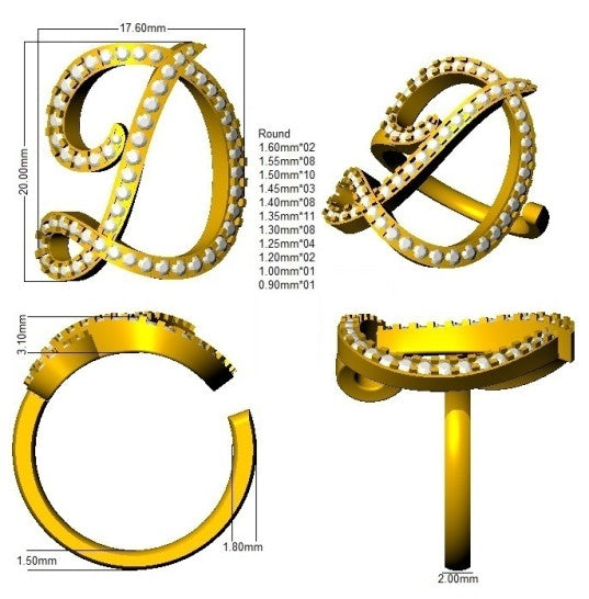 SR3260-D — Ring - 9k Yellow Gold detail
