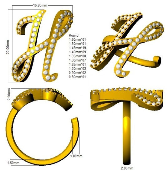SR3260-H — Ring - 9k Yellow Gold detail