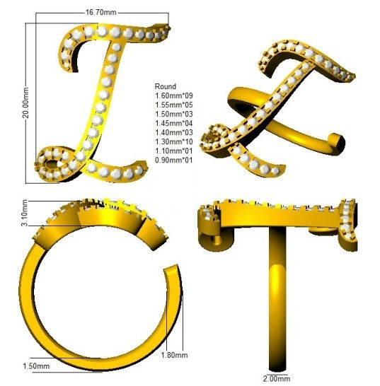SR3260-I — Ring - 9k Yellow Gold detail