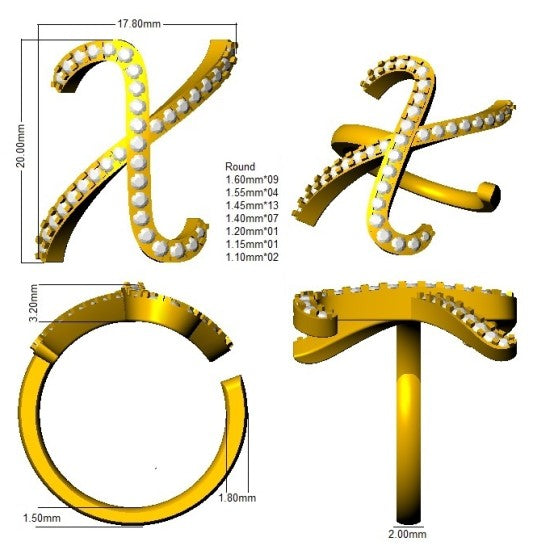 SR3260-X — Ring - 9k Yellow Gold detail