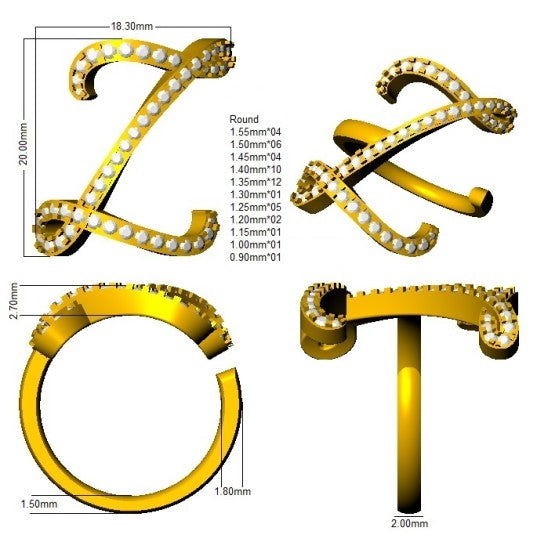 SR3260-Z — Ring - 9k Yellow Gold detail