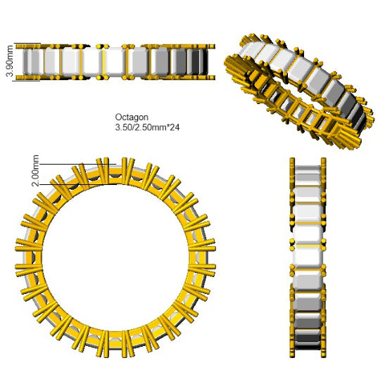 SR3263 — Ring - Platinum Plat detail