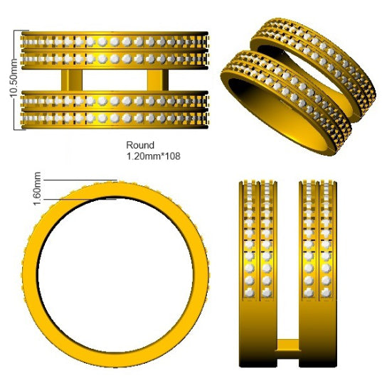 SR3267 — Ring - 9k Yellow Gold detail
