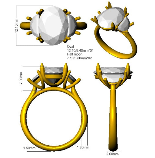 SR3278 — Ring - 9k Yellow Gold detail