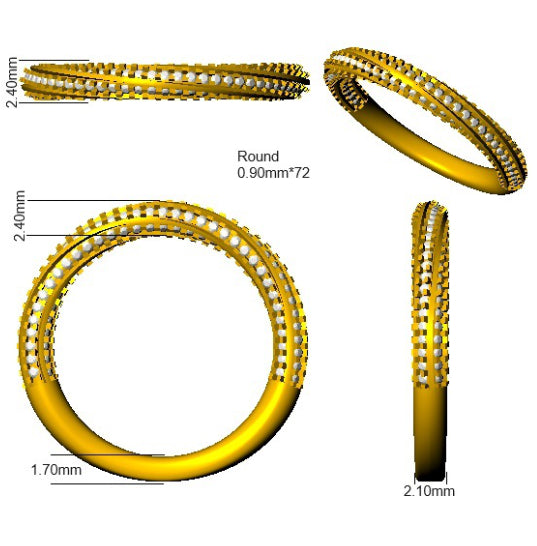 SR3280 — Ring - 9k Yellow Gold detail